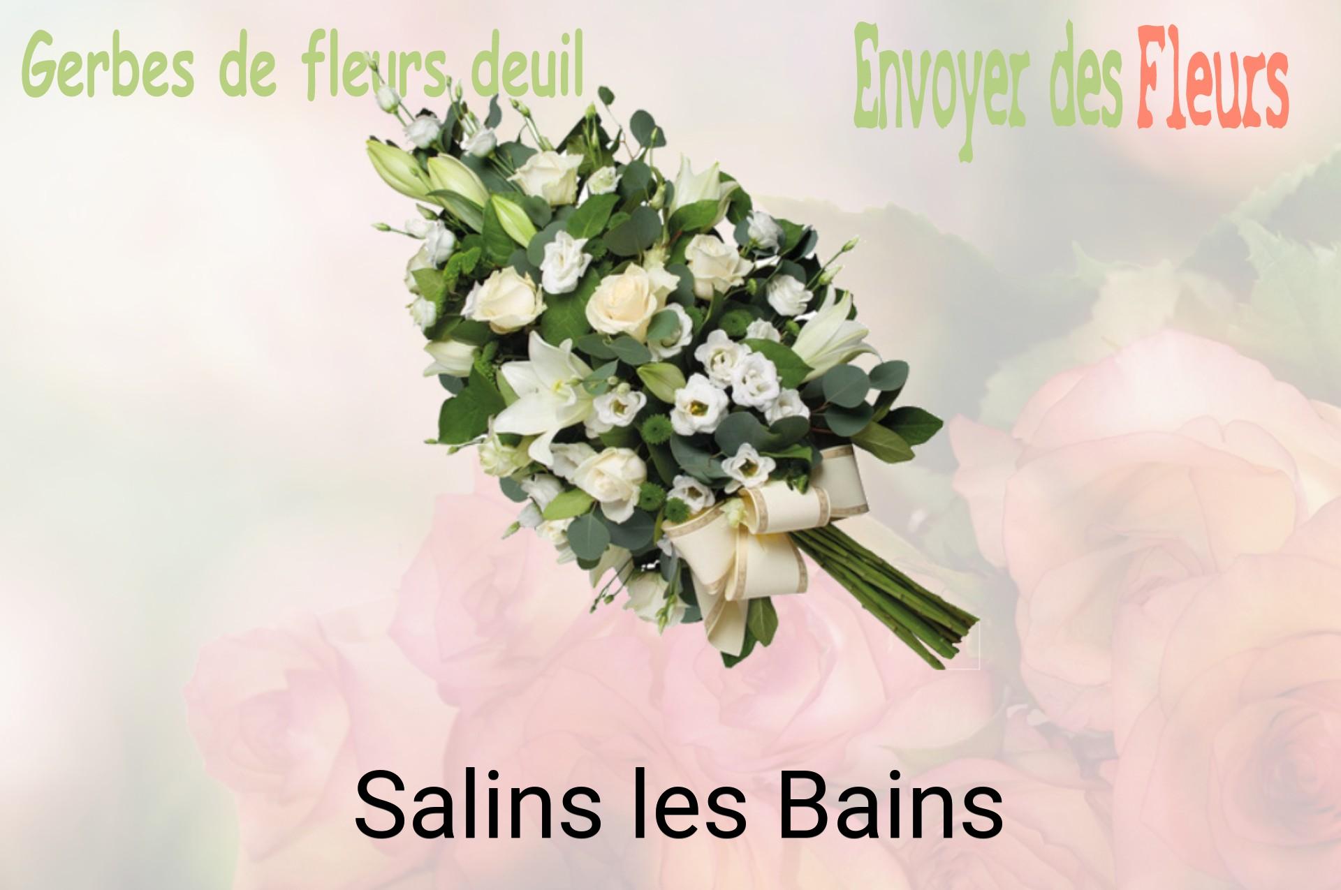 Gerbe de fleurs de deuil livrée à Salins-les-Bains